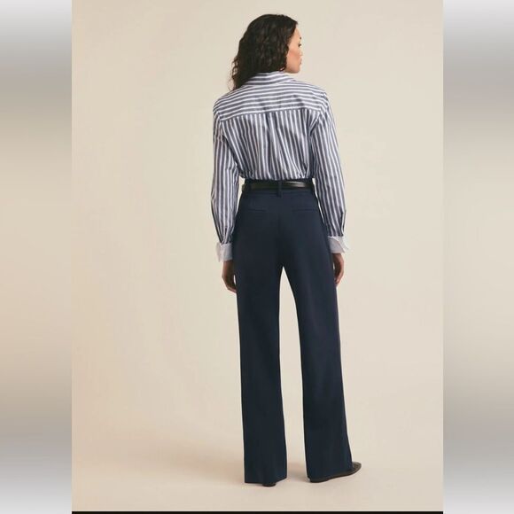 NWT Favorite Daughter THE FIONA PANT In Navy - Picture 5 of 13